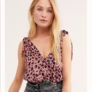 Free People leopard Bodysuit